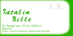 katalin mille business card